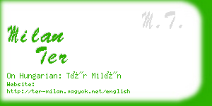 milan ter business card